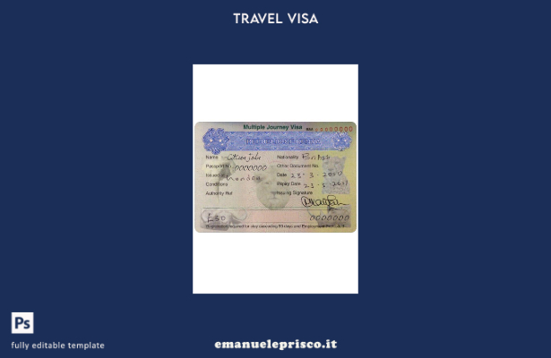 modello di visto per Kenya in stile verificato